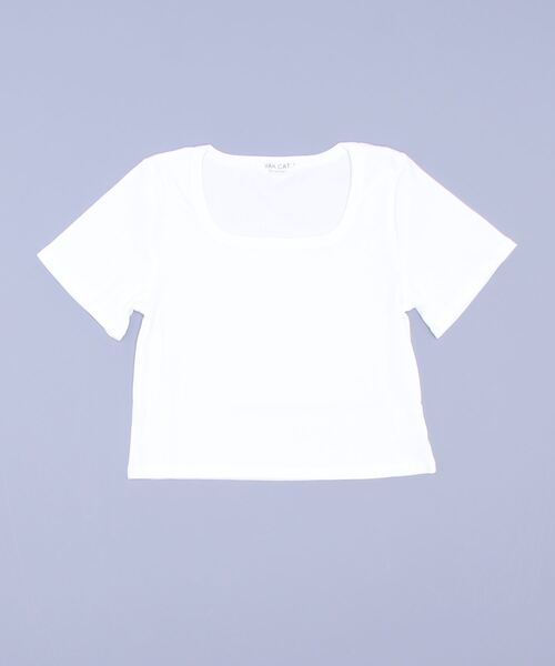 VIBGYOR Women(ヴィブジョー ウィメン)の「【KOREA SELECT】ショート丈 ラウンドネック 半袖 Tシャツ(Tシャツ/カットソー・レディース・ホワイト/ライトブルー/ブラック/パープル/グレー/ピンク/ブルー・SMALL/MEDIUM/LARGE)」の11枚目の写真