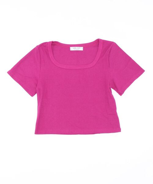 VIBGYOR Women(ヴィブジョー ウィメン)の「【KOREA SELECT】ショート丈 ラウンドネック 半袖 Tシャツ(Tシャツ/カットソー・レディース・ホワイト/ライトブルー/ブラック/パープル/グレー/ピンク/ブルー・SMALL/MEDIUM/LARGE)」の20枚目の写真
