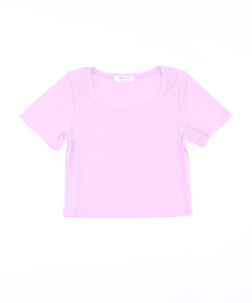VIBGYOR Women(ヴィブジョー ウィメン)の「【KOREA SELECT】ショート丈 ラウンドネック 半袖 Tシャツ(Tシャツ/カットソー・レディース・ホワイト/ライトブルー/ブラック/パープル/グレー/ピンク/ブルー・SMALL/MEDIUM/LARGE)」の17枚目の写真