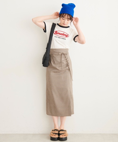 FREE'S MART（フリーズマート）の「【Sシリーズ対応】◆ドロストフロントスリットナロースカート（スカート・レディース・ブラック/ベージュ系その他/レッド・X-SMALL/SMALL/MEDIUM）」の4枚目の写真