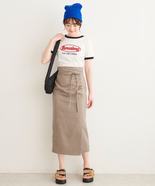 FREE'S MART（フリーズマート）の「【Sシリーズ対応】◆ドロストフロントスリットナロースカート（スカート・レディース・ブラック/ベージュ系その他/レッド・X-SMALL/SMALL/MEDIUM）」の5枚目の写真