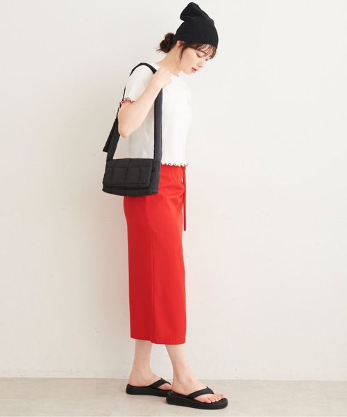 FREE'S MART（フリーズマート）の「【Sシリーズ対応】◆ドロストフロントスリットナロースカート（スカート・レディース・ブラック/ベージュ系その他/レッド・X-SMALL/SMALL/MEDIUM）」の21枚目の写真