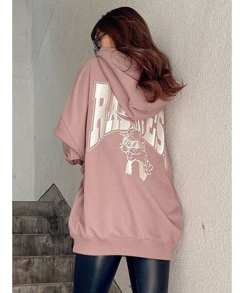 GYDA(ジェイダ)の「RADNESS BUNNYアームリブBIGパーカー(パーカー・レディース・ブラック/ピンク/ベージュ・FREE)」の7枚目の写真