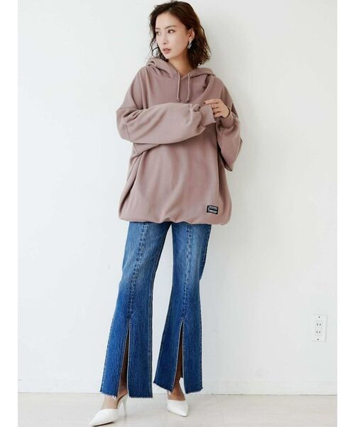 GYDA(ジェイダ)の「RADNESS BUNNYアームリブBIGパーカー(パーカー・レディース・ブラック/ピンク/ベージュ・FREE)」の18枚目の写真