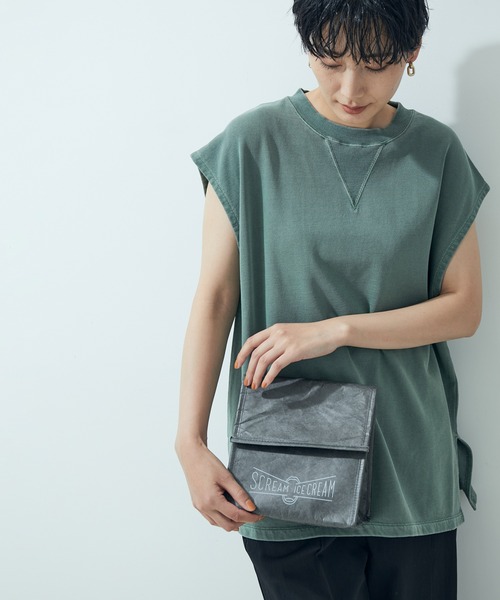 SALON adam et rope'（サロン アダム エ ロペ）の「【SCREAM ICE CREAM for SALON】ランチバッグ/保冷バッグ（ハンドバッグ・レディース・チャコールグレー/ベージュ・FREE）」の8枚目の写真