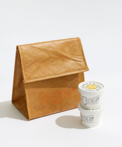 SALON adam et rope'（サロン アダム エ ロペ）の「【SCREAM ICE CREAM for SALON】ランチバッグ/保冷バッグ（ハンドバッグ・レディース・チャコールグレー/ベージュ・FREE）」の11枚目の写真