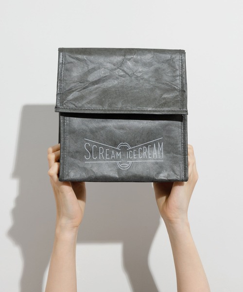 SALON adam et rope'（サロン アダム エ ロペ）の「【SCREAM ICE CREAM for SALON】ランチバッグ/保冷バッグ（ハンドバッグ・レディース・チャコールグレー/ベージュ・FREE）」の12枚目の写真