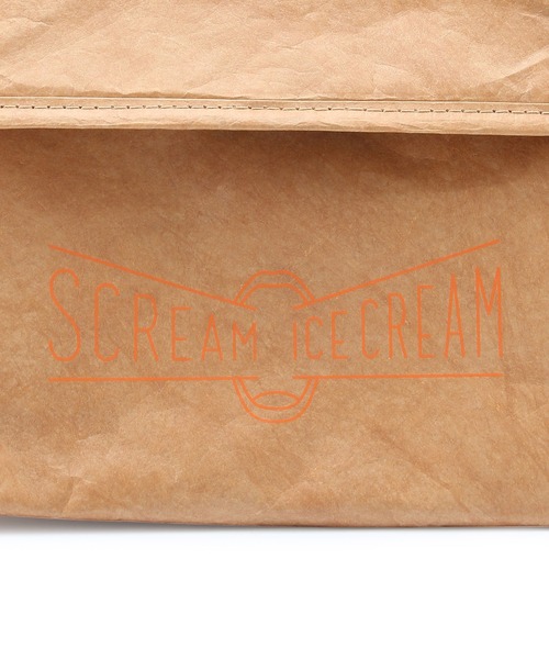 SALON adam et rope'（サロン アダム エ ロペ）の「【SCREAM ICE CREAM for SALON】ランチバッグ/保冷バッグ（ハンドバッグ・レディース・チャコールグレー/ベージュ・FREE）」の5枚目の写真