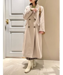 LILY BROWN（リリーブラウン）の「ダブルブレストウールロングコート