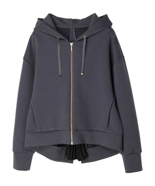 YECCA VECCA(イェッカヴェッカ)の「バックプリーツZIPフーディー(パーカー・レディース・チャコールグレー/モカ/ライトベージュ・FREE)」の14枚目の写真