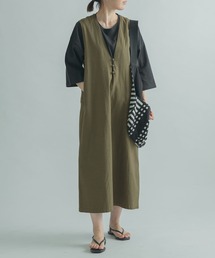 FORK&SPOON | FORK&SPOON　Vネックノースリーブワンピース(ワンピース)