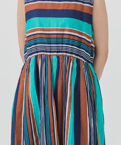 Paradise Picnic（パラダイスピクニック）の「ボイルランダムボーダーワンピース（ワンピース・レディース・ピンク/イエロー/ブルー・FREE）」の22枚目の写真