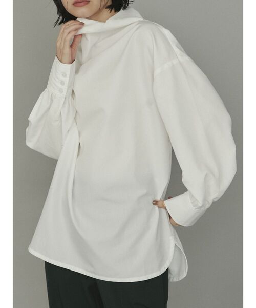 COTORICA（コトリカ）の「ハイネックブラウス（シャツ/ブラウス・レディース・チャコールグレー/ブラック/オフホワイト・FREE）」の4枚目の写真