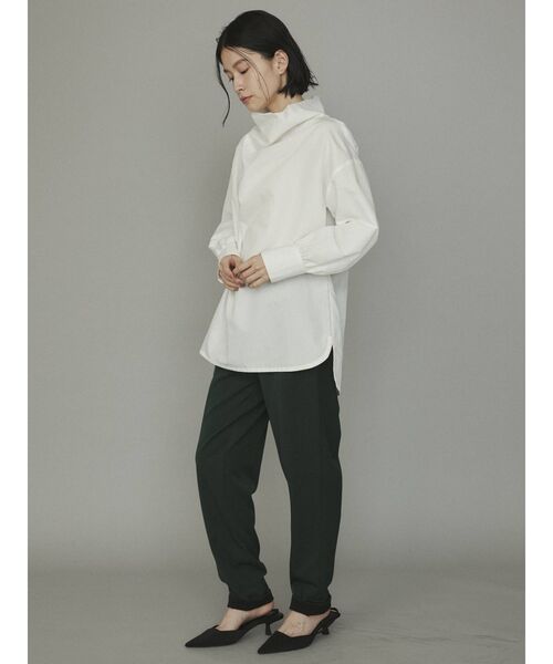 COTORICA（コトリカ）の「ハイネックブラウス（シャツ/ブラウス・レディース・チャコールグレー/ブラック/オフホワイト・FREE）」の6枚目の写真