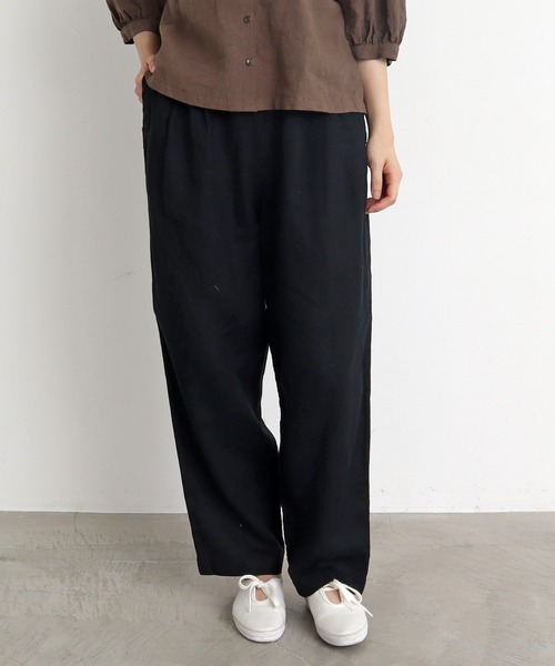 chambre de charme（シャンブルドゥシャーム）の「●14リネン ゆるりパンツ（その他パンツ・レディース・ブラック/レッド・FREE）」の4枚目の写真