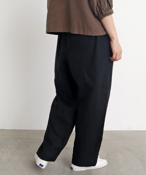 chambre de charme（シャンブルドゥシャーム）の「●14リネン ゆるりパンツ（その他パンツ・レディース・ブラック/レッド・FREE）」の7枚目の写真