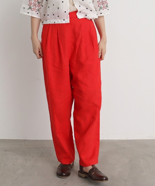chambre de charme（シャンブルドゥシャーム）の「●14リネン ゆるりパンツ（その他パンツ・レディース・ブラック/レッド・FREE）」の11枚目の写真