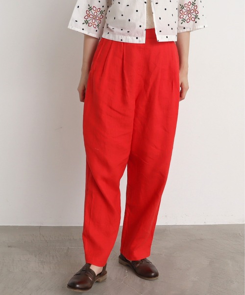 chambre de charme（シャンブルドゥシャーム）の「●14リネン ゆるりパンツ（その他パンツ・レディース・ブラック/レッド・FREE）」の13枚目の写真