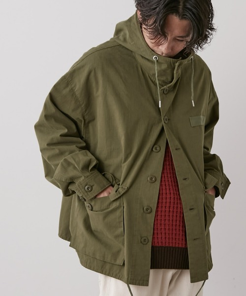CIAOPANIC TYPY（チャオパニックティピー）の「【ユニセックス】【セットアップ対応】オーバーサイズリップストップスノーカモパーカー（ミリタリージャケット・メンズ・ホワイト/カーキ・ONE SIZE）」の2枚目の写真