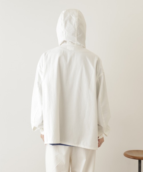 CIAOPANIC TYPY（チャオパニックティピー）の「【ユニセックス】【セットアップ対応】オーバーサイズリップストップスノーカモパーカー（ミリタリージャケット・メンズ・ホワイト/カーキ・ONE SIZE）」の14枚目の写真