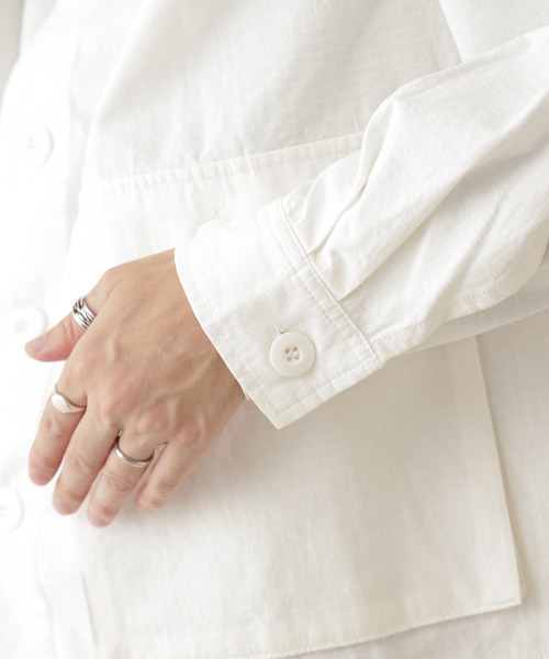 CIAOPANIC TYPY（チャオパニックティピー）の「【ユニセックス】【セットアップ対応】オーバーサイズリップストップスノーカモパーカー（ミリタリージャケット・メンズ・ホワイト/カーキ・ONE SIZE）」の20枚目の写真