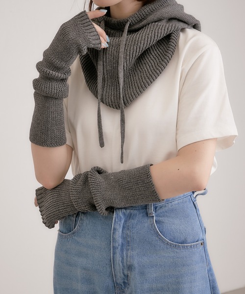 PAPILLONNER（パピヨネ）の「ニットアームウォーマー/PAPILLONNER  