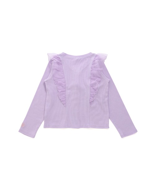 JENNI love（ジェニィラブ）の「チュールフリルテレコカーデ（カーディガン/ボレロ・キッズ・ブラック/ラベンダー/ブラウン・130cm/140cm/150cm/160cm）」の14枚目の写真