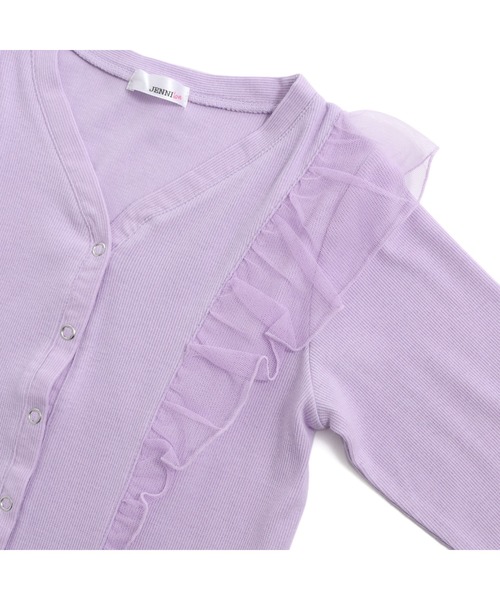 JENNI love（ジェニィラブ）の「チュールフリルテレコカーデ（カーディガン/ボレロ・キッズ・ブラック/ラベンダー/ブラウン・130cm/140cm/150cm/160cm）」の16枚目の写真