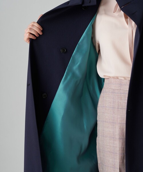 TOMORROWLAND collection（トゥモローランドコレクション）の「カバートクロス スタンドカラーコート（トレンチコート・レディース・ベージュ/ネイビー/ライトブルー/キャメル・36/34）」の16枚目の写真