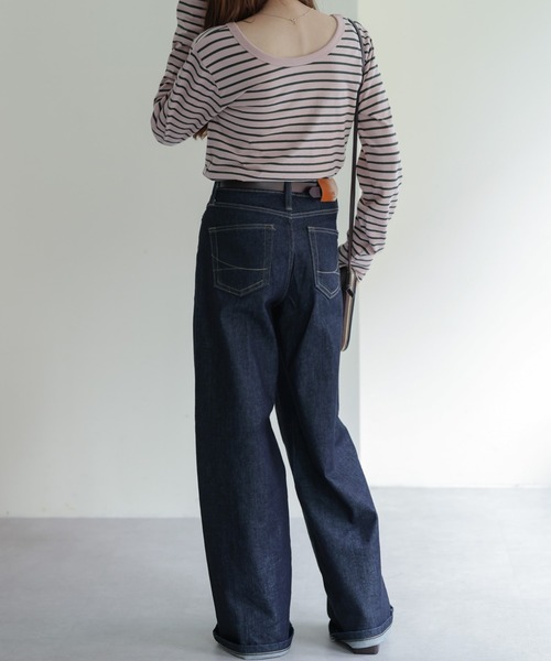 DISCOAT（ディスコート）の「【前後2WAY】リンガーロングスリーブ（Tシャツ/カットソー・レディース・オフホワイト/ブラック/ブラック×ホワイト/ピンク・FREE）」の15枚目の写真