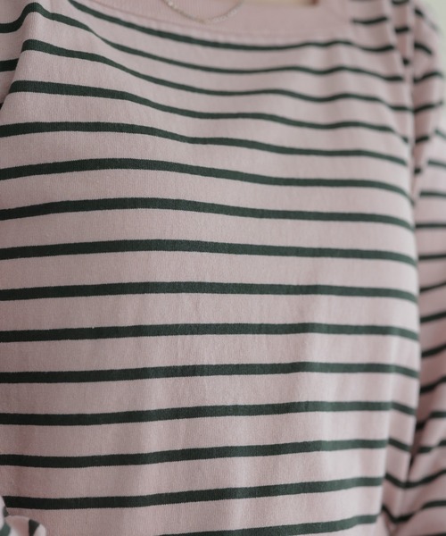 DISCOAT（ディスコート）の「【前後2WAY】リンガーロングスリーブ（Tシャツ/カットソー・レディース・オフホワイト/ブラック/ブラック×ホワイト/ピンク・FREE）」の10枚目の写真