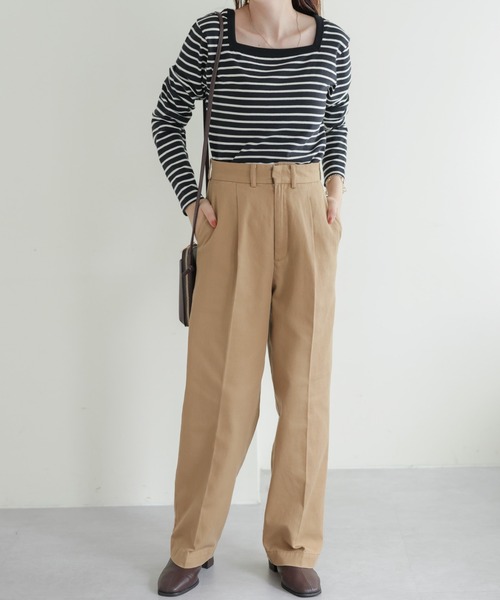 DISCOAT（ディスコート）の「【前後2WAY】リンガーロングスリーブ（Tシャツ/カットソー・レディース・オフホワイト/ブラック/ブラック×ホワイト/ピンク・FREE）」の8枚目の写真