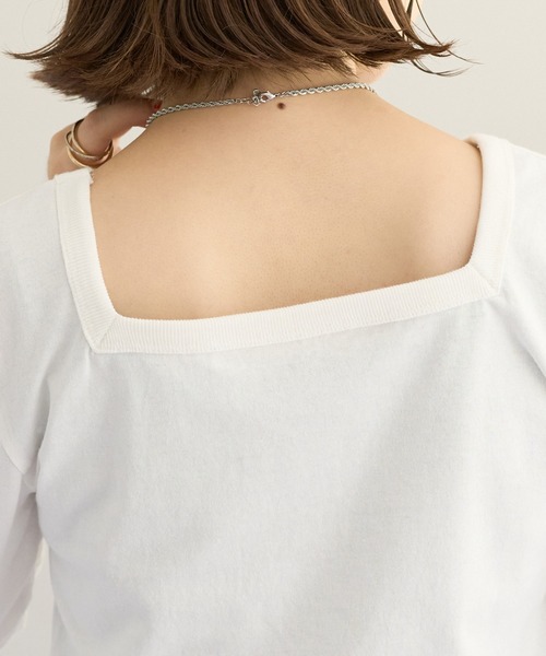 DISCOAT（ディスコート）の「【前後2WAY】リンガーロングスリーブ（Tシャツ/カットソー・レディース・オフホワイト/ブラック/ブラック×ホワイト/ピンク・FREE）」の12枚目の写真