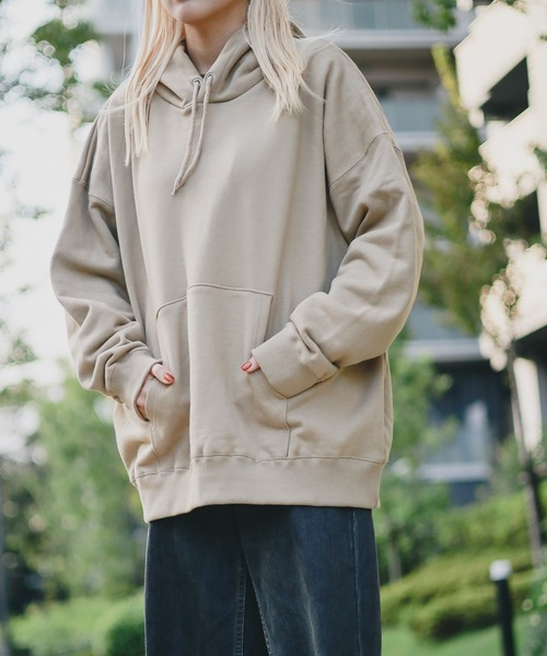 【セール】【CROSS & STITCH】レギュラーウェイト ビッグシルエット裏毛プルオーバーパーカ（パーカー）｜CROSS & STITCH（クロスステッチ）