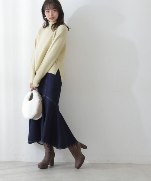 PROPORTION BODY DRESSING（プロポーションボディドレッシング）の「タートル Fox mix ニット / 1212270006（ニット/セーター・レディース・オフホワイト/イエロー・FREE）」の3枚目の写真