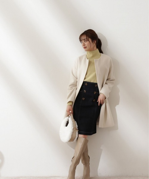 PROPORTION BODY DRESSING（プロポーションボディドレッシング）の「タートル Fox mix ニット / 1212270006（ニット/セーター・レディース・オフホワイト/イエロー・FREE）」の5枚目の写真