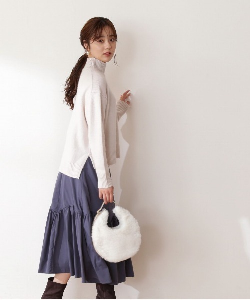 PROPORTION BODY DRESSING（プロポーションボディドレッシング）の「タートル Fox mix ニット / 1212270006（ニット/セーター・レディース・オフホワイト/イエロー・FREE）」の10枚目の写真