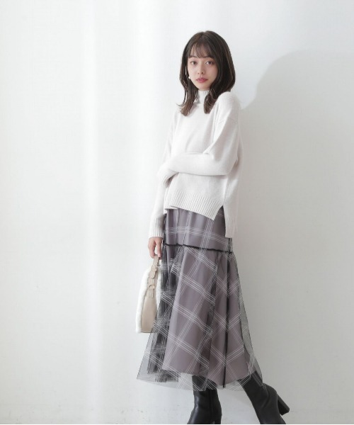 PROPORTION BODY DRESSING（プロポーションボディドレッシング）の「タートル Fox mix ニット / 1212270006（ニット/セーター・レディース・オフホワイト/イエロー・FREE）」の7枚目の写真