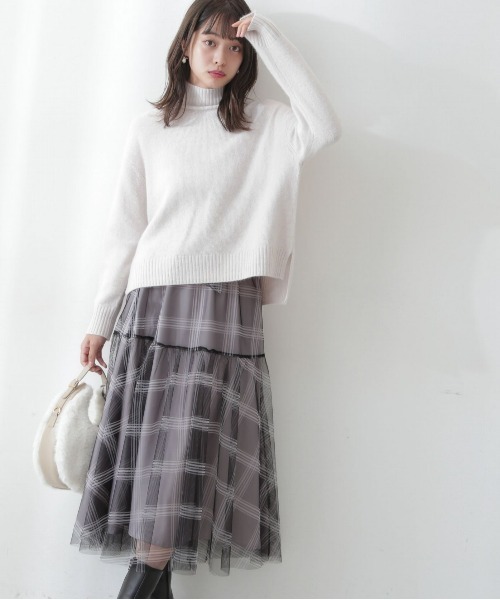 PROPORTION BODY DRESSING（プロポーションボディドレッシング）の「タートル Fox mix ニット / 1212270006（ニット/セーター・レディース・オフホワイト/イエロー・FREE）」の6枚目の写真