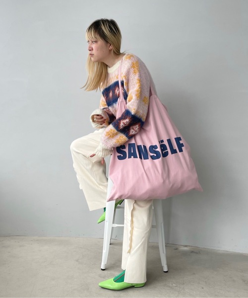 SANSeLF(サンセルフ)の「Se ロゴビッグトートバッグ【SANSeLF】sana22a008(トートバッグ・レディース・ピンク・FREE)」の2枚目の写真