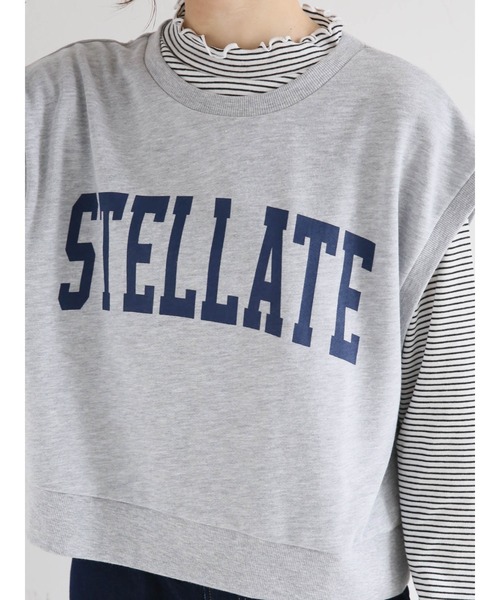 ehka sopo(エヘカソポ)の「細ボーダーハイネックカットソー(Tシャツ/カットソー・レディース・オフホワイト/オレンジ/グリーン・フリ-)」の2枚目の写真