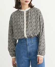 ・ELENCARE DUE フラワー×ピンタックブラウス