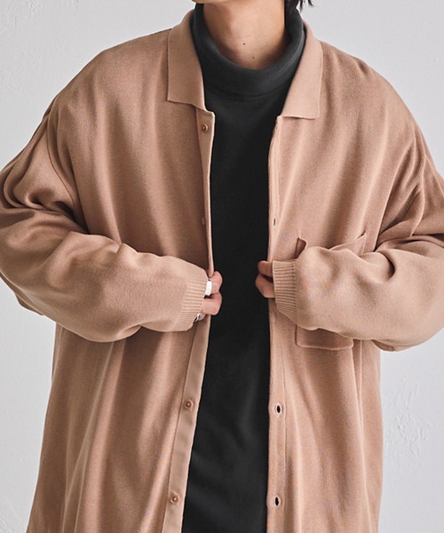 Anchor Smith（アンカー スミス）の「マイクロ起毛スムース タートルネック ルーズL/Sカットソー（Tシャツ/カットソー・メンズ・ブラック/ホワイト/ライトグレー/セージグリーン/ダークブラウン/グレイッシュブルー/ライトブルー/ボルドー・M/L）」の12枚目の写真