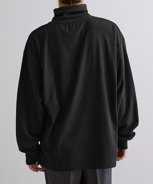 セール】マイクロ起毛スムース タートルネック ルーズL/S