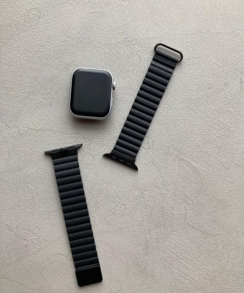 Me%(ミィパーセント)の「フェイクレザーマグネットAPPLEWATCHバンド(デジタル腕時計・レディース・ブラック/アイボリー/ブラウン/ピンク・MEDIUM/LARGE)」の2枚目の写真