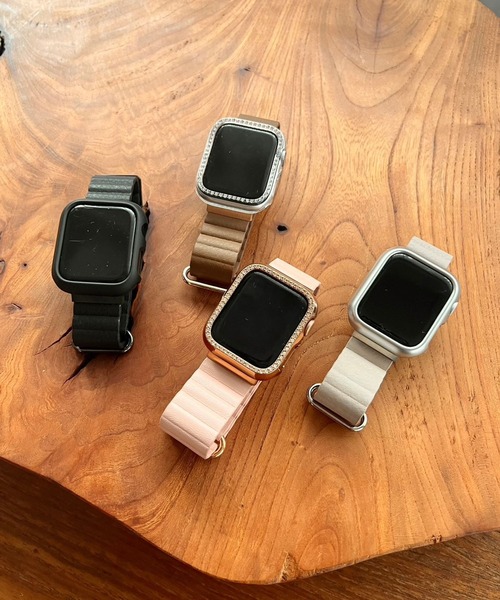 Me%(ミィパーセント)の「フェイクレザーマグネットAPPLEWATCHバンド(デジタル腕時計・レディース・ブラック/アイボリー/ブラウン/ピンク・MEDIUM/LARGE)」の8枚目の写真