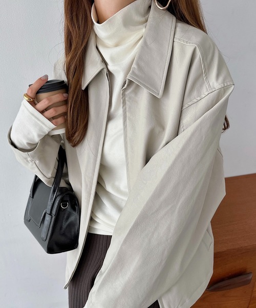 andme(アンドミー)の「吸湿発熱/抗菌防臭ジンジャーフライス指穴タートルネック長袖トップス(Tシャツ/カットソー・レディース・チャコールグレー/ブラック/オフホワイト/ピンク/オレンジ/ベージュ系その他/ライトパープル/ライム/アイボリー/ブルー・M)」の2枚目の写真