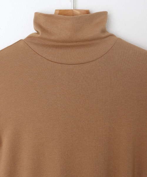 andme(アンドミー)の「吸湿発熱/抗菌防臭ジンジャーフライス指穴タートルネック長袖トップス(Tシャツ/カットソー・レディース・チャコールグレー/ブラック/オフホワイト/ピンク/オレンジ/ベージュ系その他/ライトパープル/ライム/アイボリー/ブルー・M)」の12枚目の写真