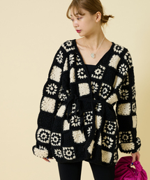 U by SPICK&SPAN SELECT | 【NEPAL HAND KNIT】別注 FLOWERパッチワークカーディガン(ニット/セーター)
