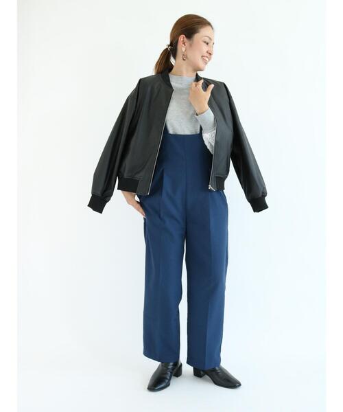 Te chichi TERRASSE（テチチテラス）の「ショートリブブルゾン（ブルゾン・レディース・ブラック/ベージュ・ﾌﾘ-）」の4枚目の写真